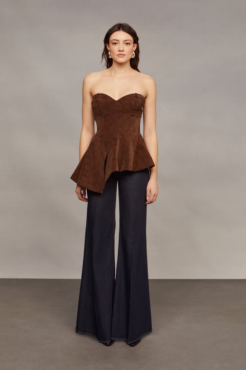 Augusta Bustier Peplum Top