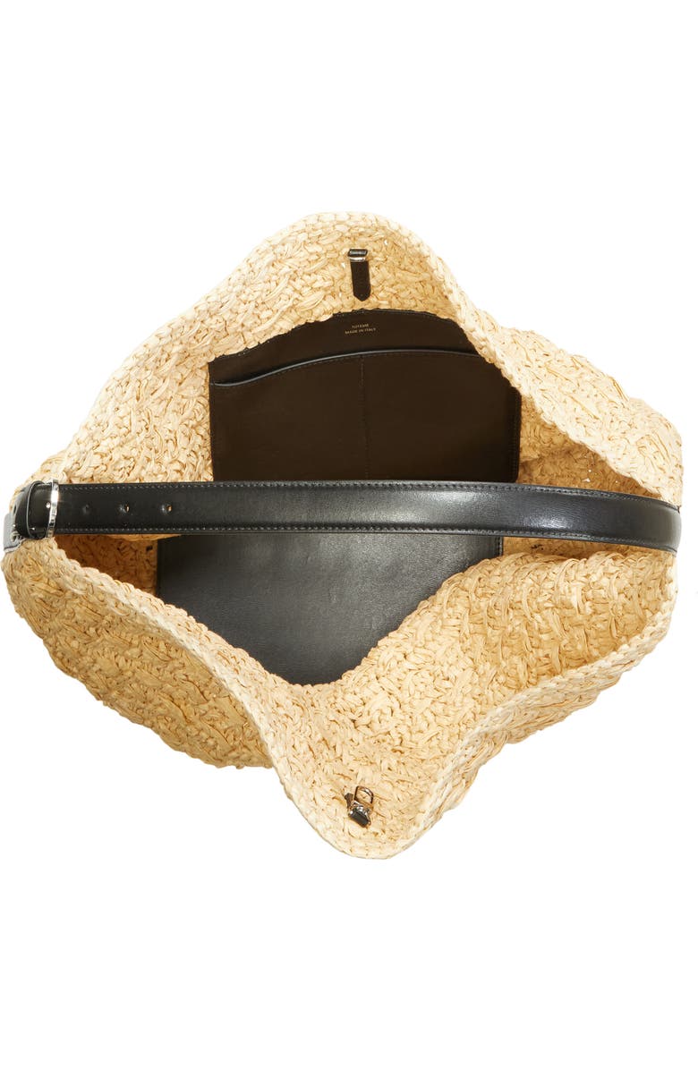 TOTEME Belted Straw Tote, Alternate, color, Natural