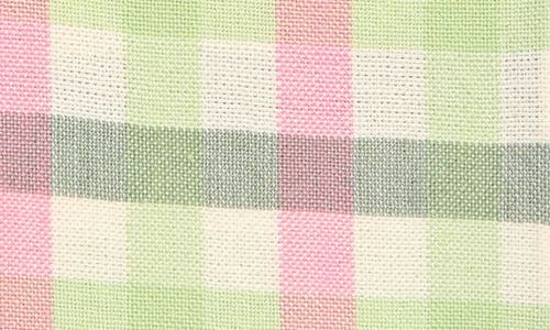 Heather Taylor Home Gingham Clover Set Of 4 Napkins In Clover