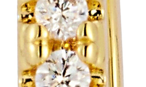 Glaze Jewelry Cubic Zirconia Spike Huggie Hoop Earrings In Gold