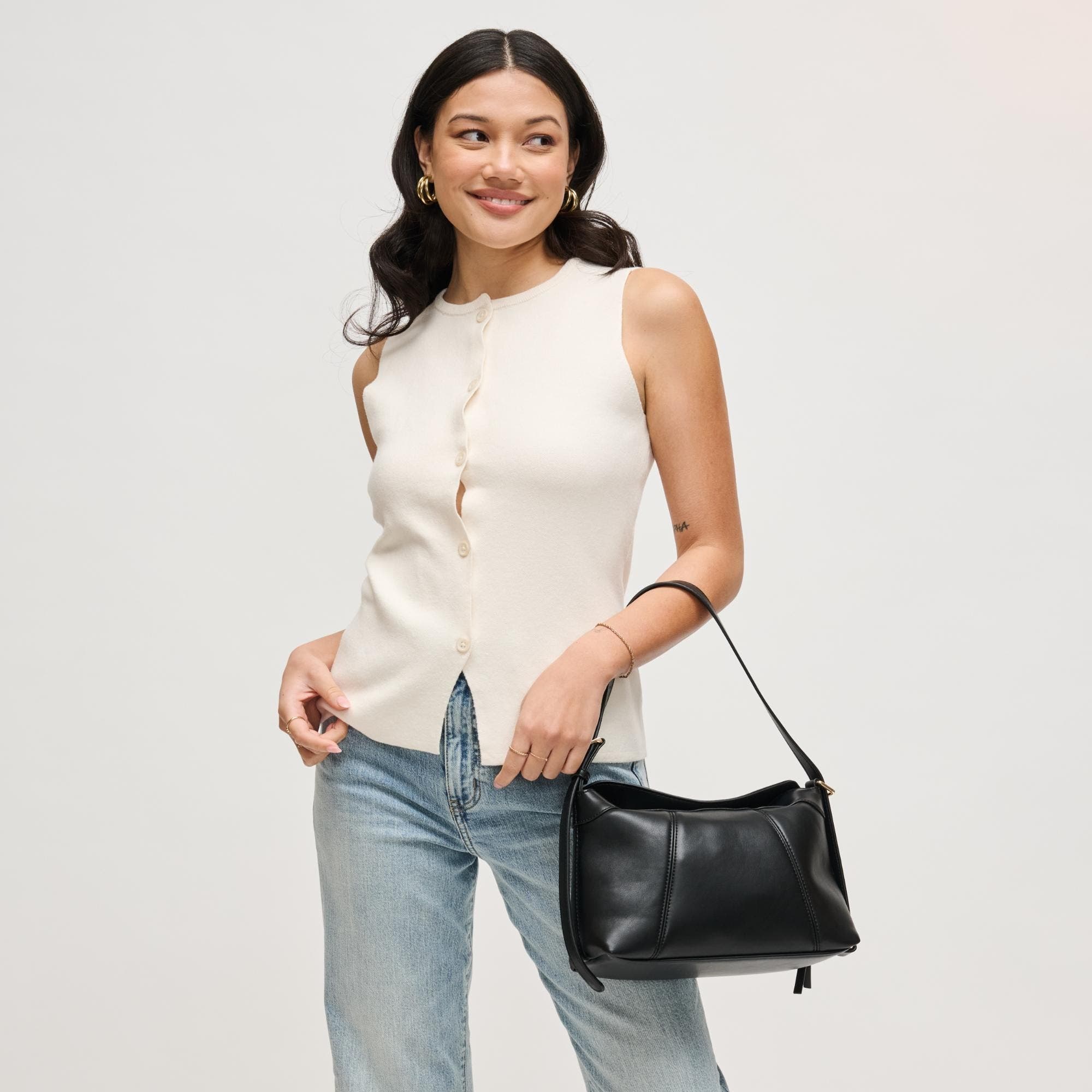 URBAN EXPRESSIONS HANDBAGS Waylon Shoulder Bag, Alternate, color, Black