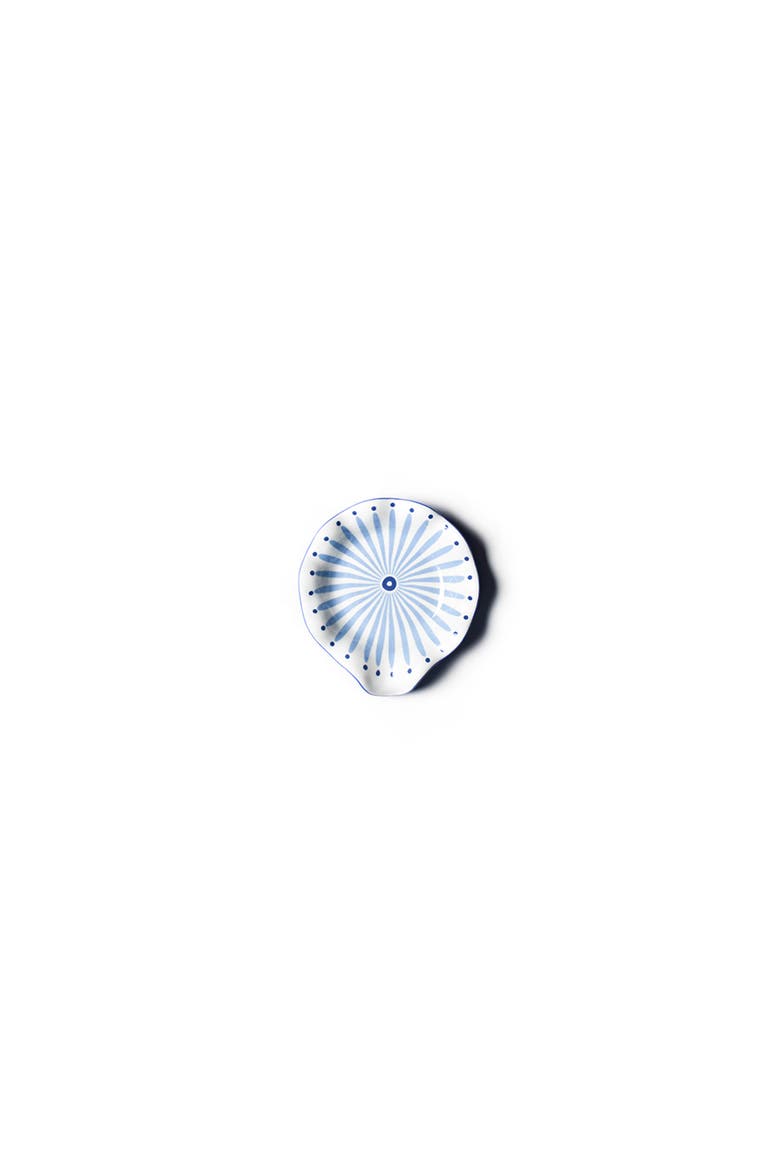 Iris Blue Burst Ruffle Spoon Rest, Main, color, Blue