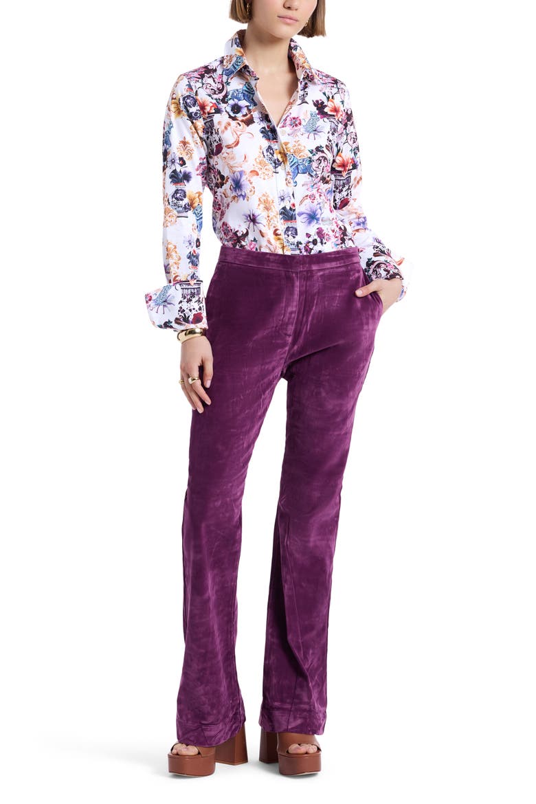 Priscilla Long Sleeve Woven Shirt, Alternate, color, WHITE MULTI
