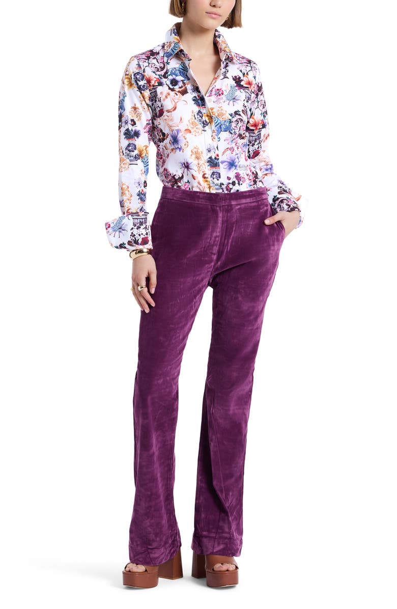 Robert Graham Priscilla Long Sleeve Woven Shirt, Alternate, color, White Multi