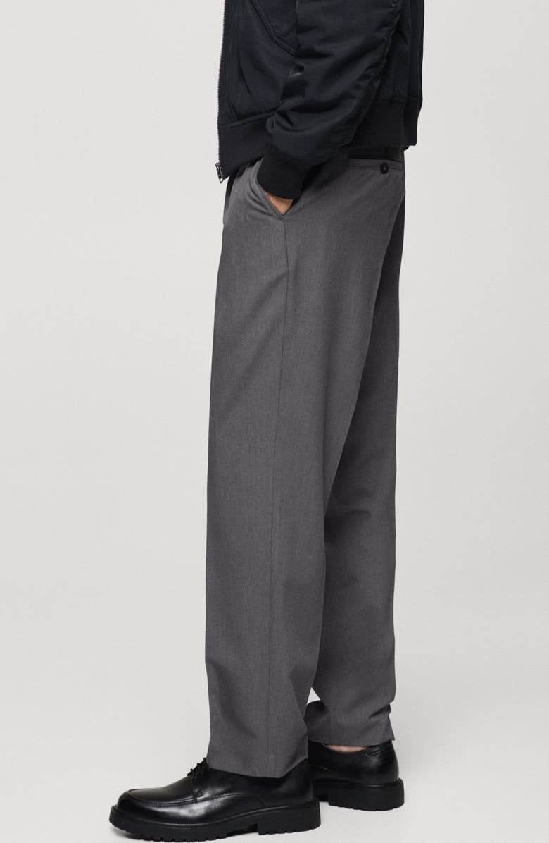 MANGO Regular Fit Pleated Flowy Pants, Alternate, color, 