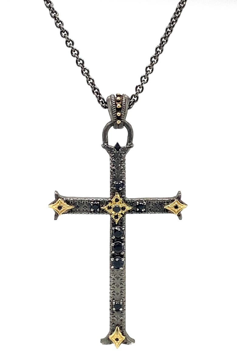 Armenta Romero Crivellie Cross Pendant Necklace, Main, color, Silver