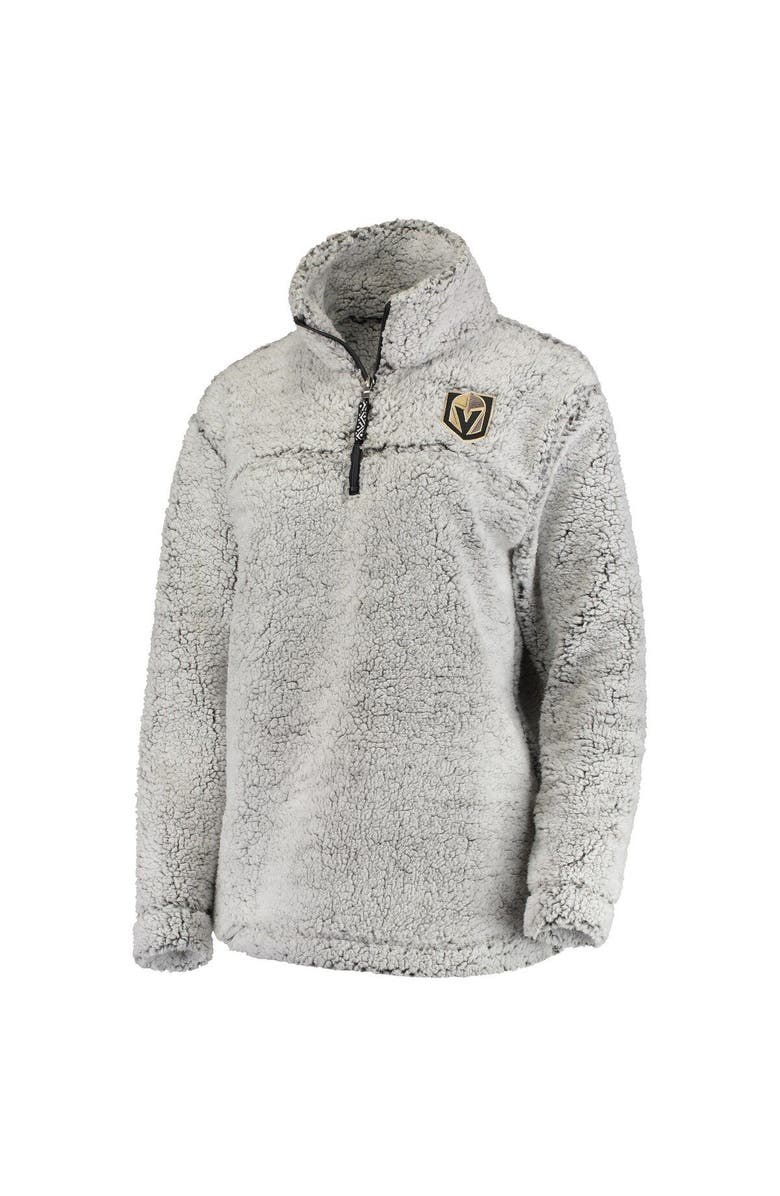 G-III 4HER BY CARL BANKS Women's G-III 4Her by Carl Banks Gray Vegas Golden Knights Sherpa Quarter-Zip Pullover Jacket, Alternate, color, Gray