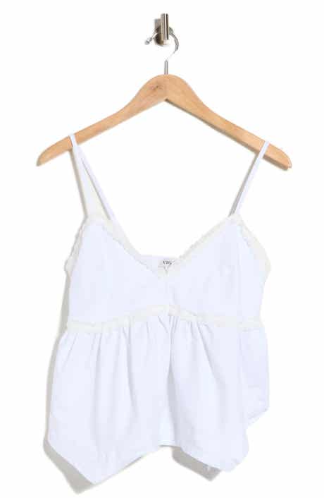 Hanky Hem Lace Trim Tank