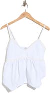 Vigoss Hanky Hem Lace Trim Tank