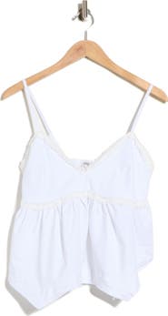 Vigoss Hanky Hem Lace Trim Tank