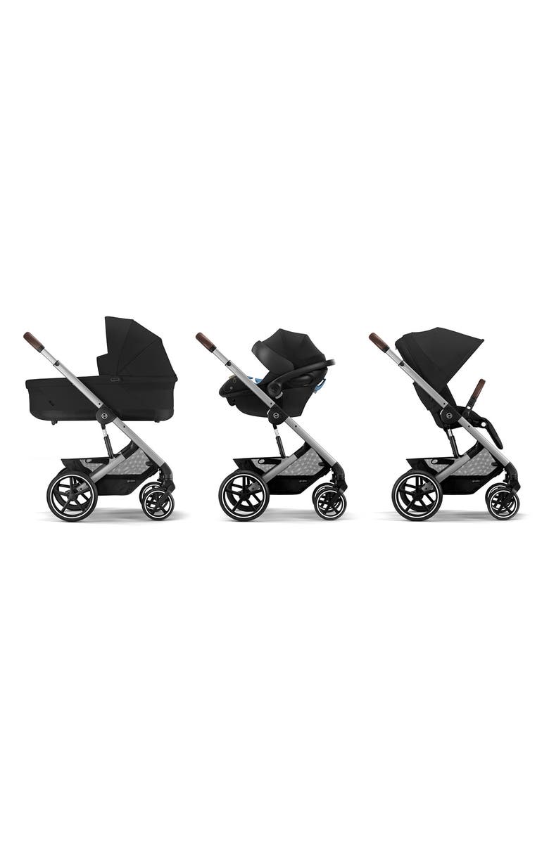 CYBEX Balios S Lux Stroller + Aton G Infant Car Seat Travel System, Alternate, color, Moon Black