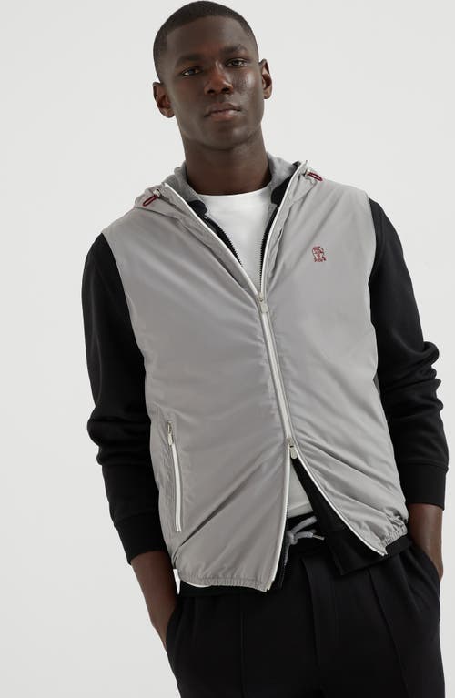 Brunello Cucinelli Nylon Down Vest In Grey