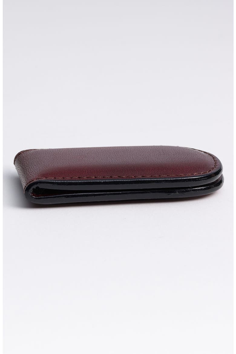 Leather Money Clip, Alternate, color, COGNAC