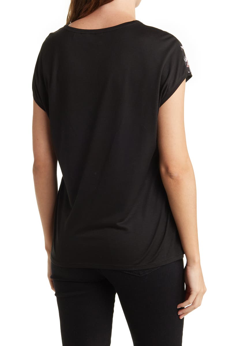 Ted Baker London Woven Front T-Shirt, Alternate, color,