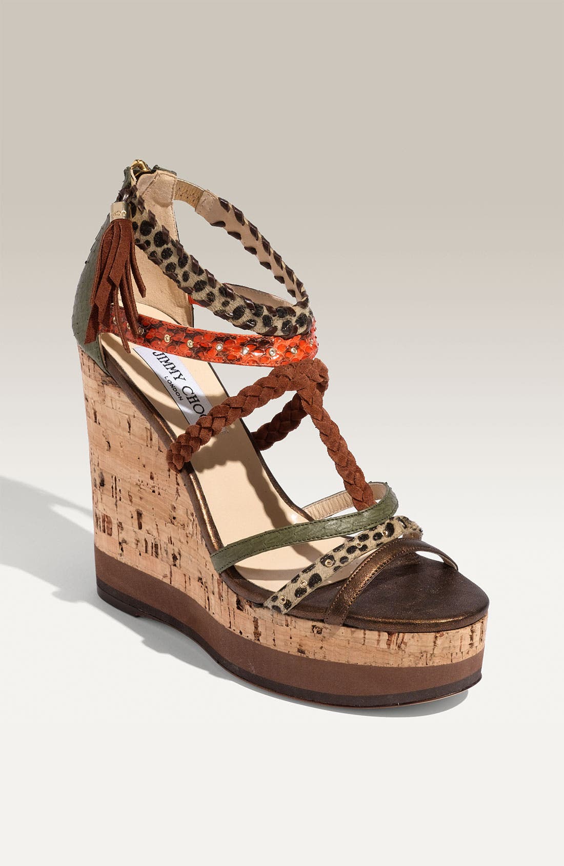 'Vienna' Sandal, Main, color, ORANGE MATERIAL MIX