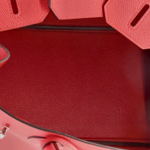 Pre-owned Hermes Hermes Birkin Handbag Red Epsom With Palladium Hardware 30 In Red
