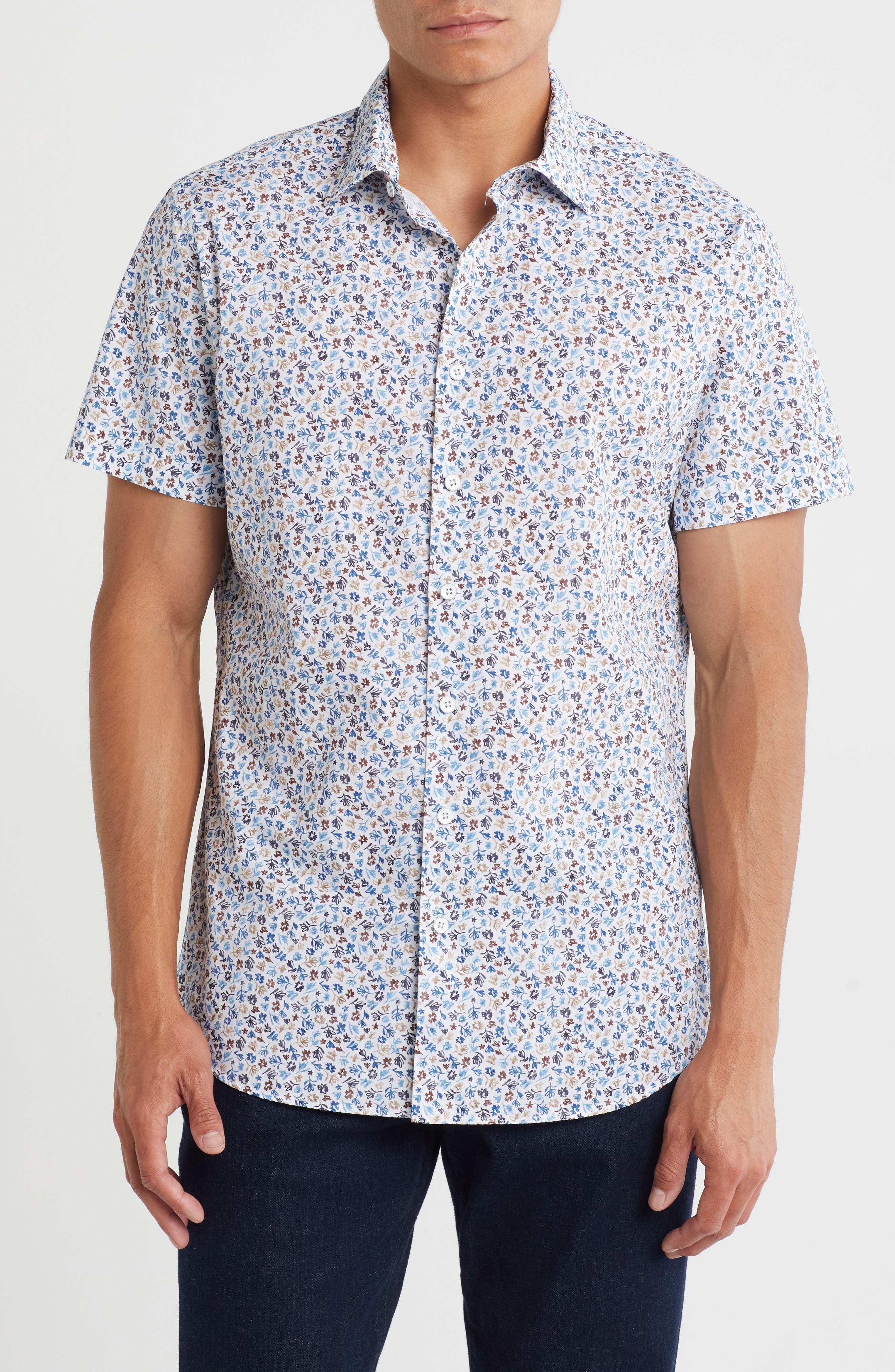 Rodd & Gunn Mount White Short Sleeve Cotton Button-Up Shirt