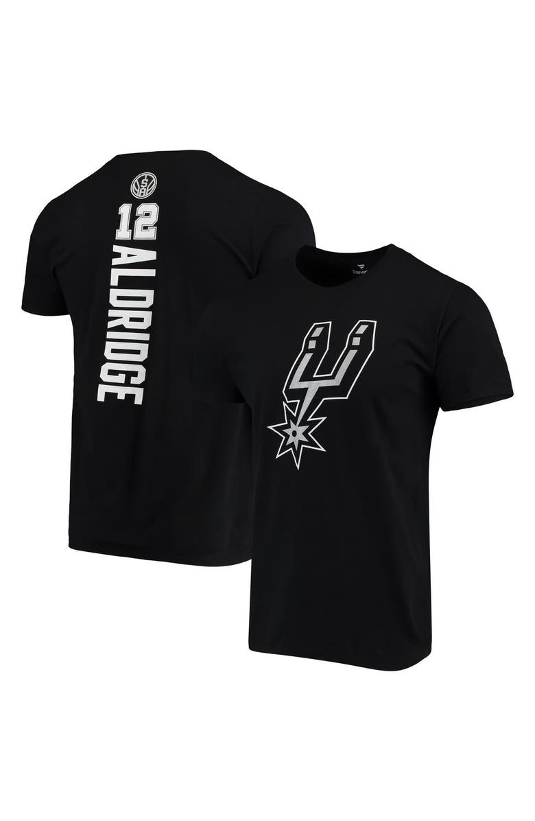 FANATICS Men's Fanatics Branded LaMarcus Aldridge Black San Antonio Spurs Team Playmaker Name & Number T-Shirt, Main, color,