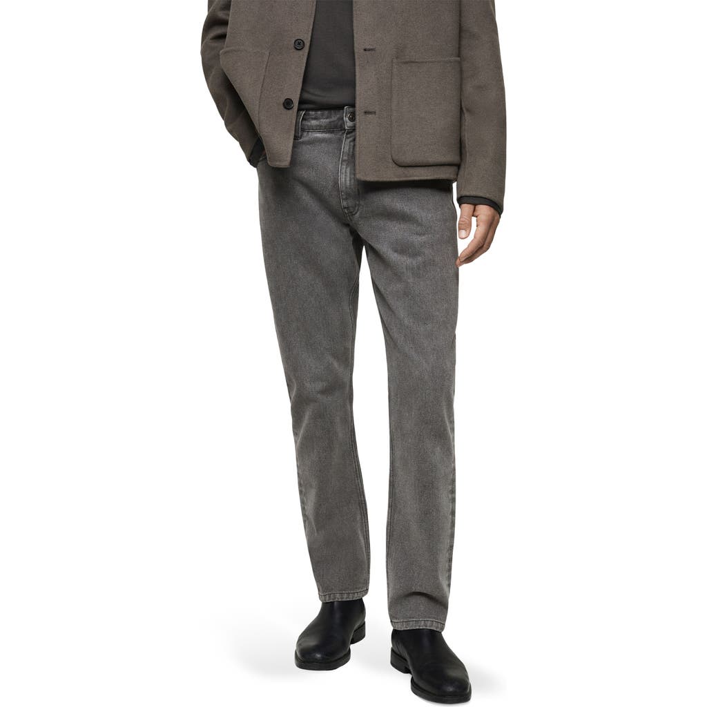 Mango Slim Fit Jeans In Denim Grey