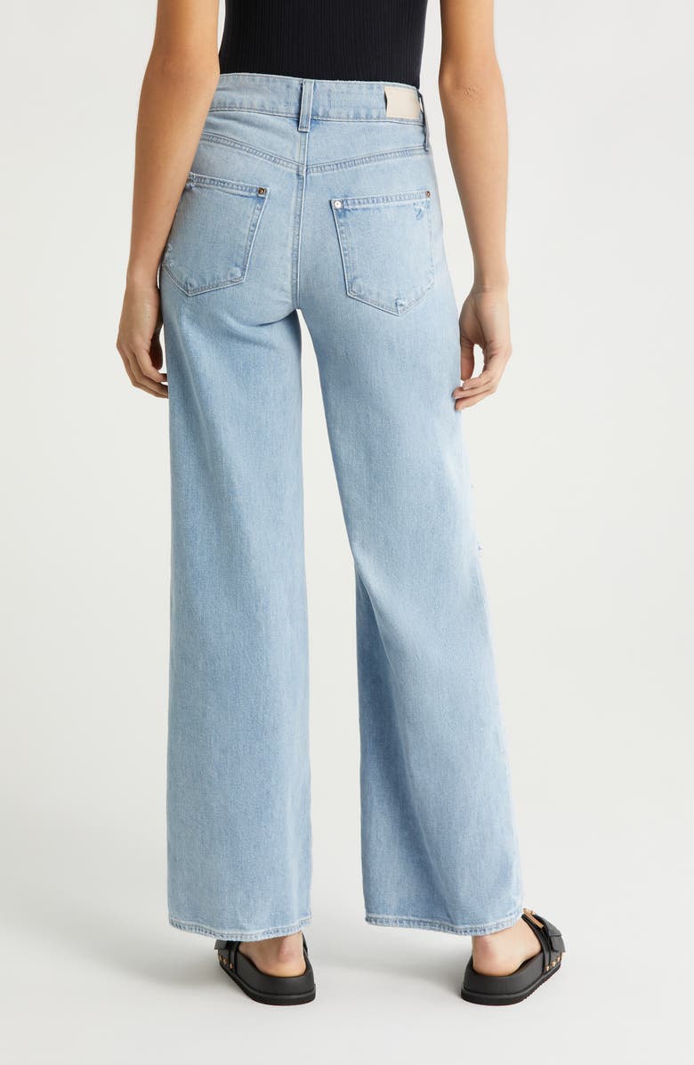 PAIGE Sasha High Waist Wide Leg Jeans, Alternate, color, Maeve Destructed