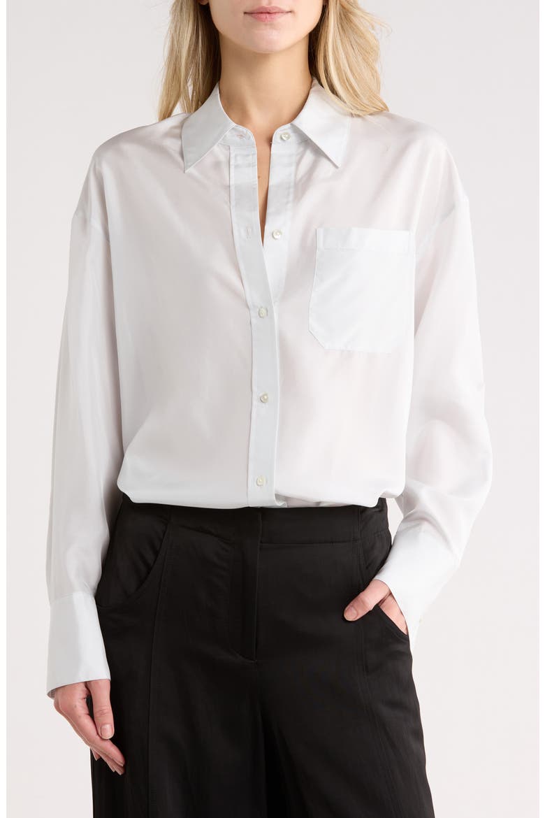 Big Joe Silk Button-Up Shirt, Main, color, ANCIENT WATER