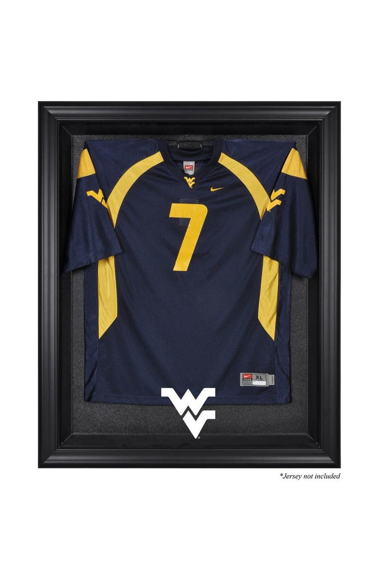 FANATICS AUTHENTIC West Virginia Mountaineers Black Framed Logo Jersey Display Case, Main, color, 