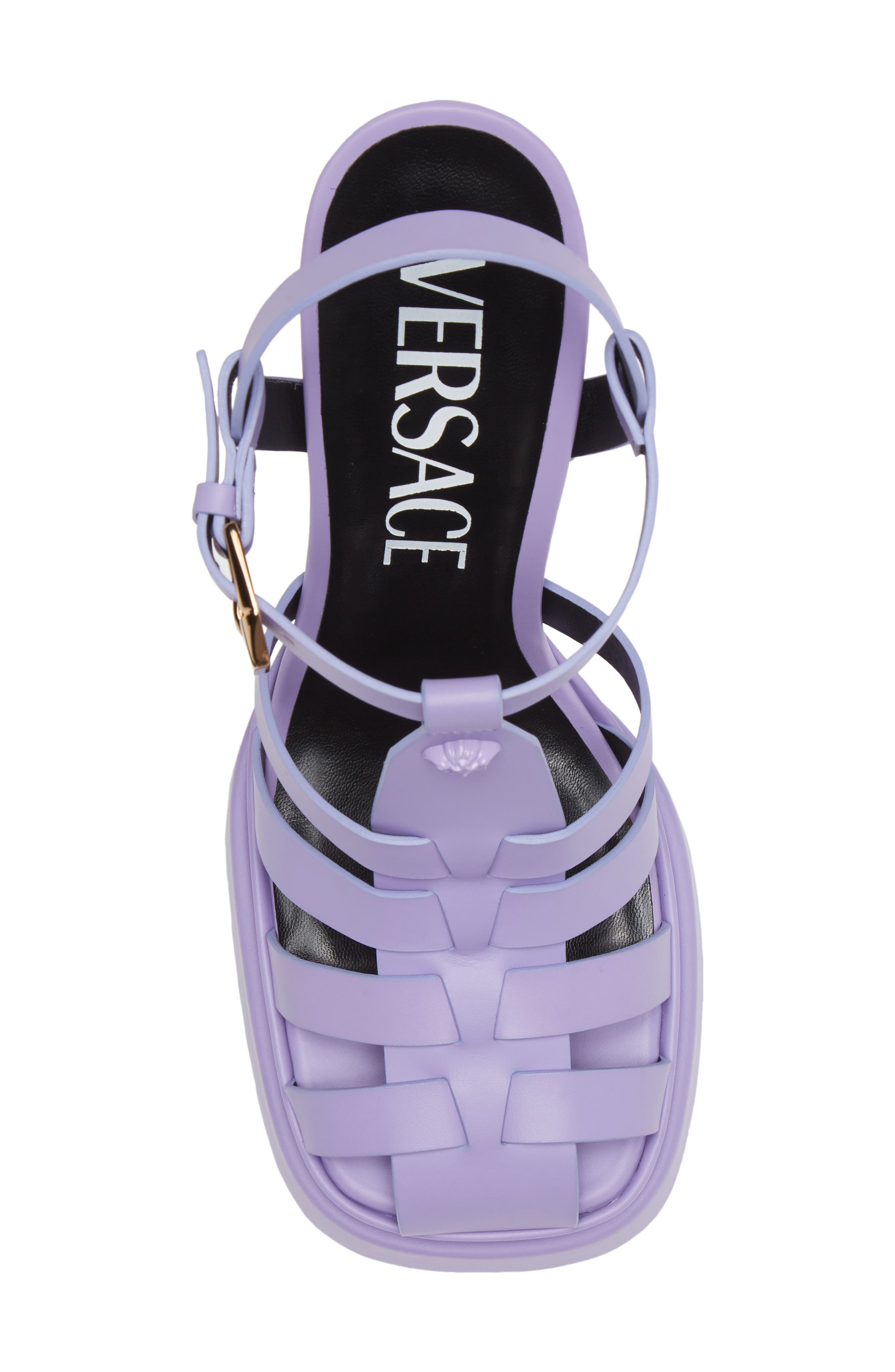 La Medusa Platform Fisherman Sandal, Alternate, color, ORCHID-VERSACE GOLD