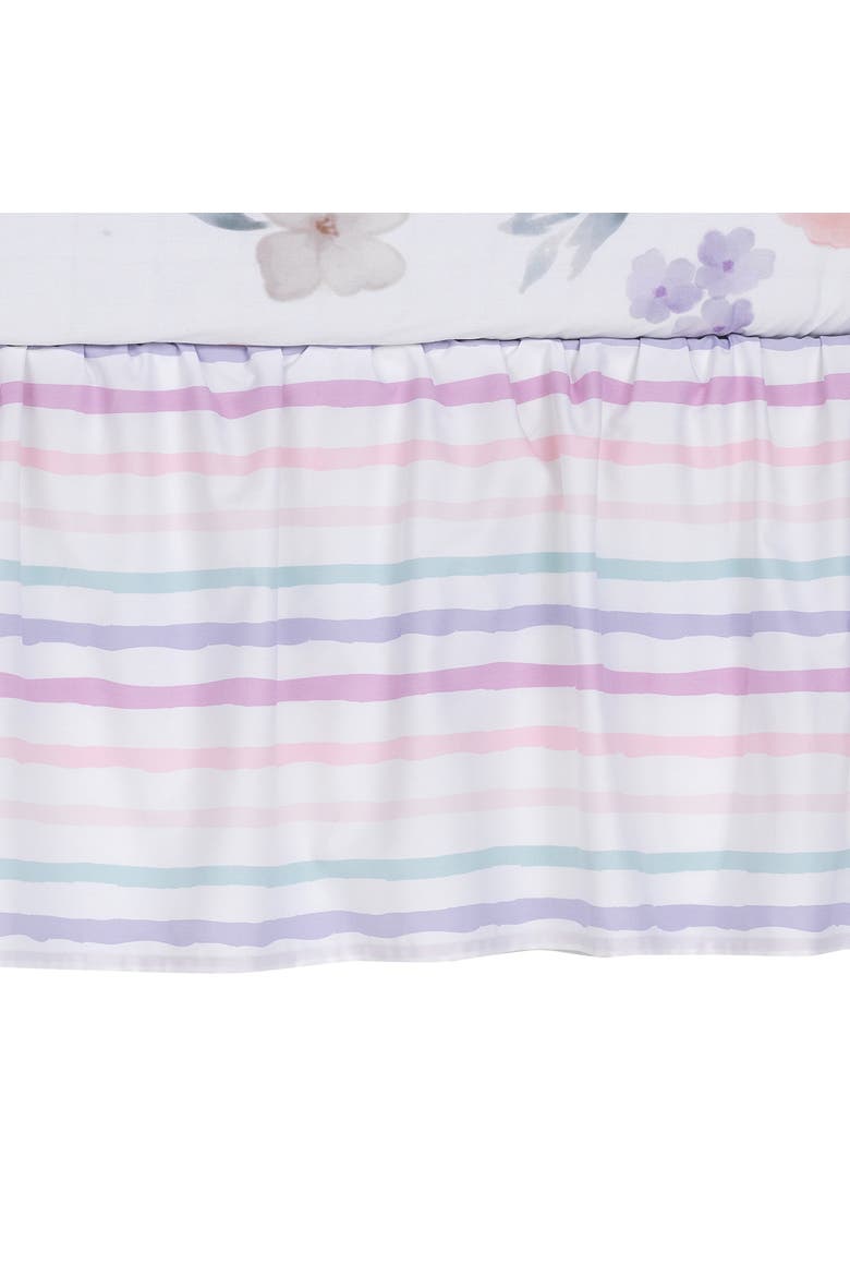 Girls Rule the World Floral 4-Piece Baby Crib Bedding Set, Alternate, color, Pink