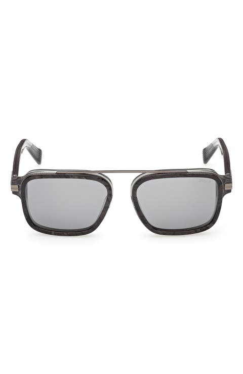 55mm Geometric Sunglasses