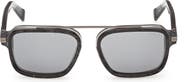 ZEGNA 55mm Geometric Sunglasses