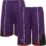 Mitchell & Ness Youth Mitchell & Ness Purple Toronto Raptors Hardwood Classics Swingman Shorts