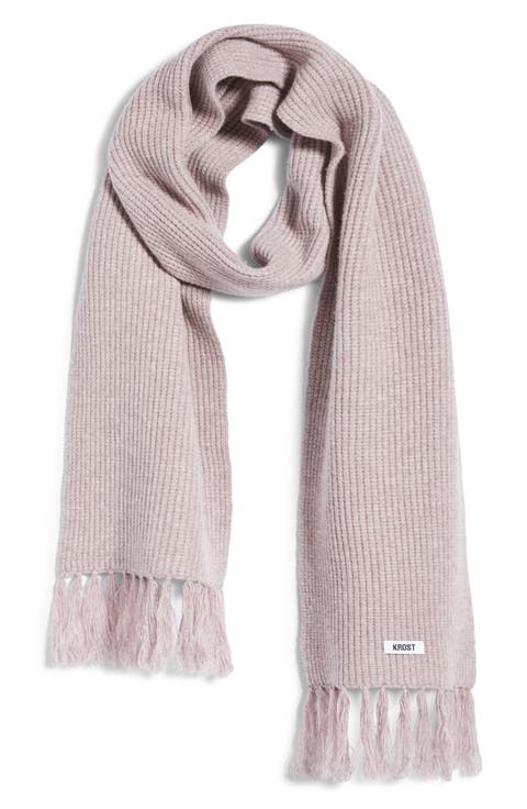 Speckle Extralong Fringed Wool Scarf