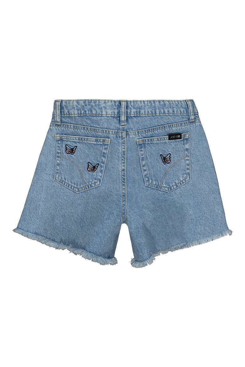 Kids' Embroidered Butterfly Denim Shorts, Alternate, color, MEDIUM WASH