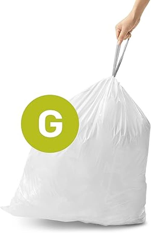 Simplehuman Code G Custom Fit Liners With Quick Dispense Packs In White