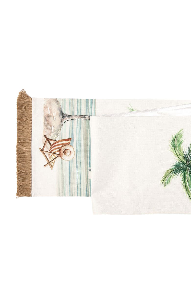 C&F Home Life Is Better At The Beach Embroidered Dining Table Runner, Alternate, color, Blue