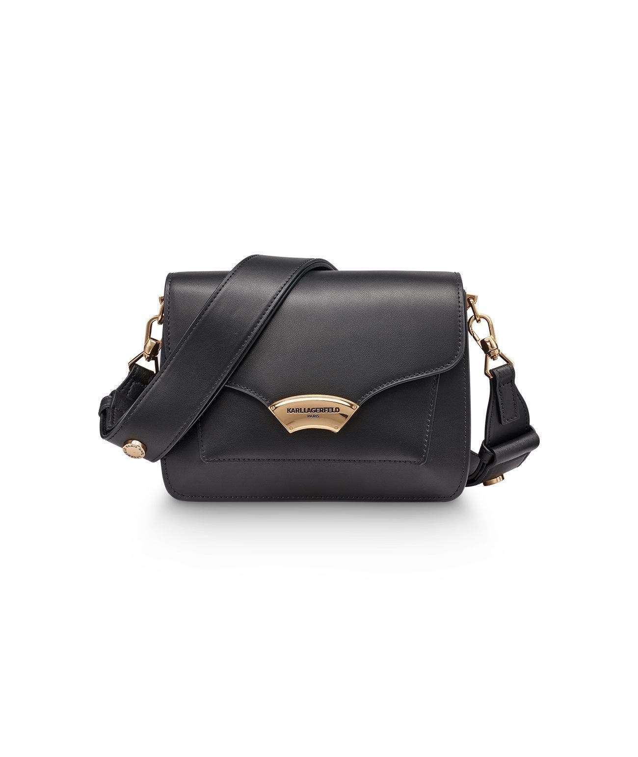 KARL LAGERFELD PARIS Madelyn Crossbody, Main, color, Black/Gold