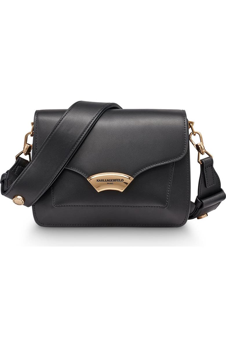 KARL LAGERFELD PARIS Madelyn Crossbody, Main, color, Black/Gold