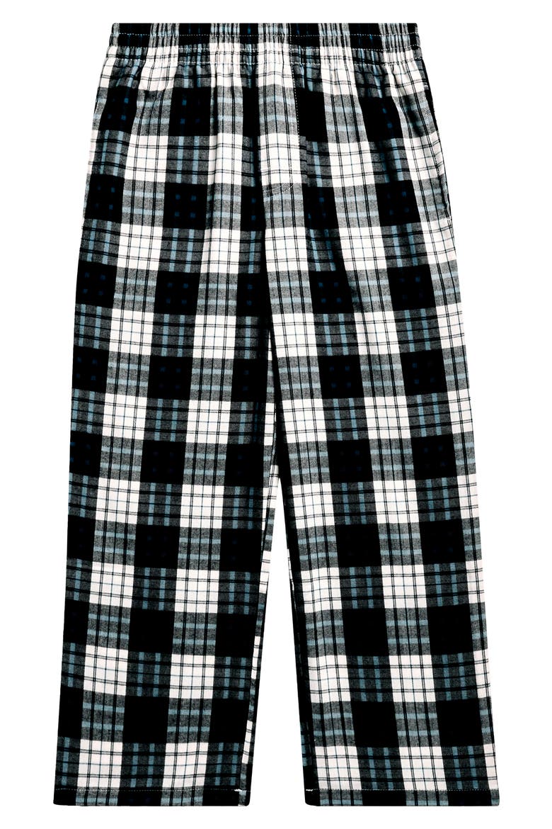 Kids' Plaid Flannel Pajama Pants, Main, color, BLACK MULTI CHECK