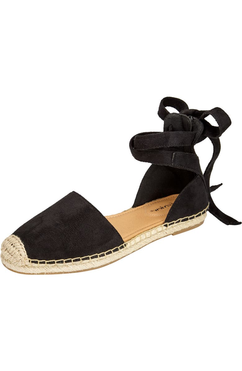 Comfortview The Shayla Flat Espadrille, Main, color, Black