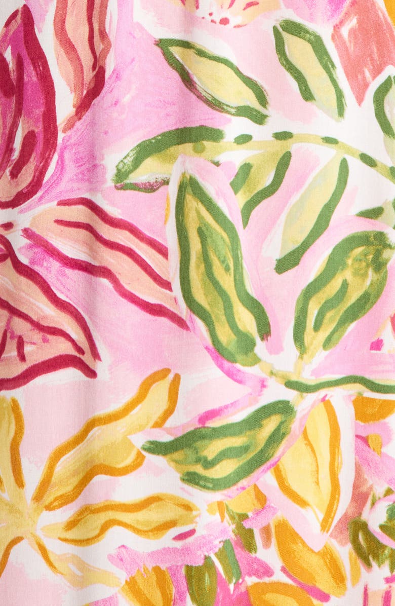 Vince Camuto Floral Challis Maxi Dress, Alternate, color, Plush Pink