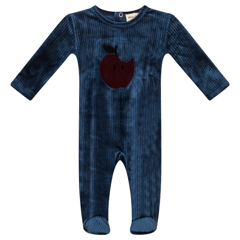 Apple Print Cotton Velour Romper (Baby)