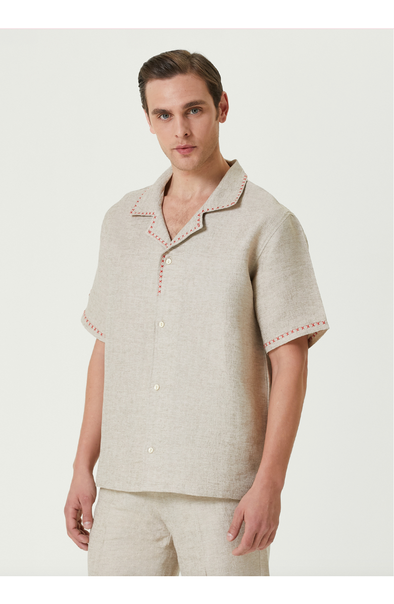 PCFG Linen Blend Free Heaven Linen Shirt, Alternate, color, Beige