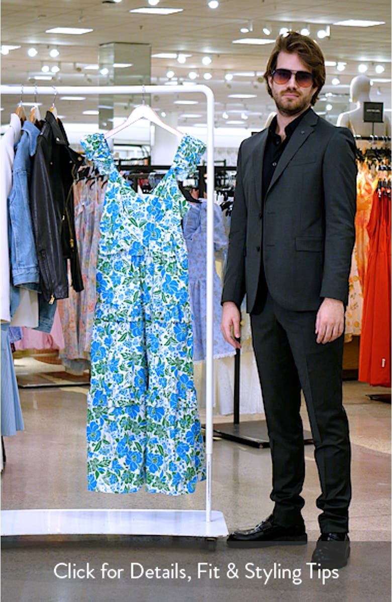 Bivore Floral Print Ruffle Maxi Dress, sales video thumbnail