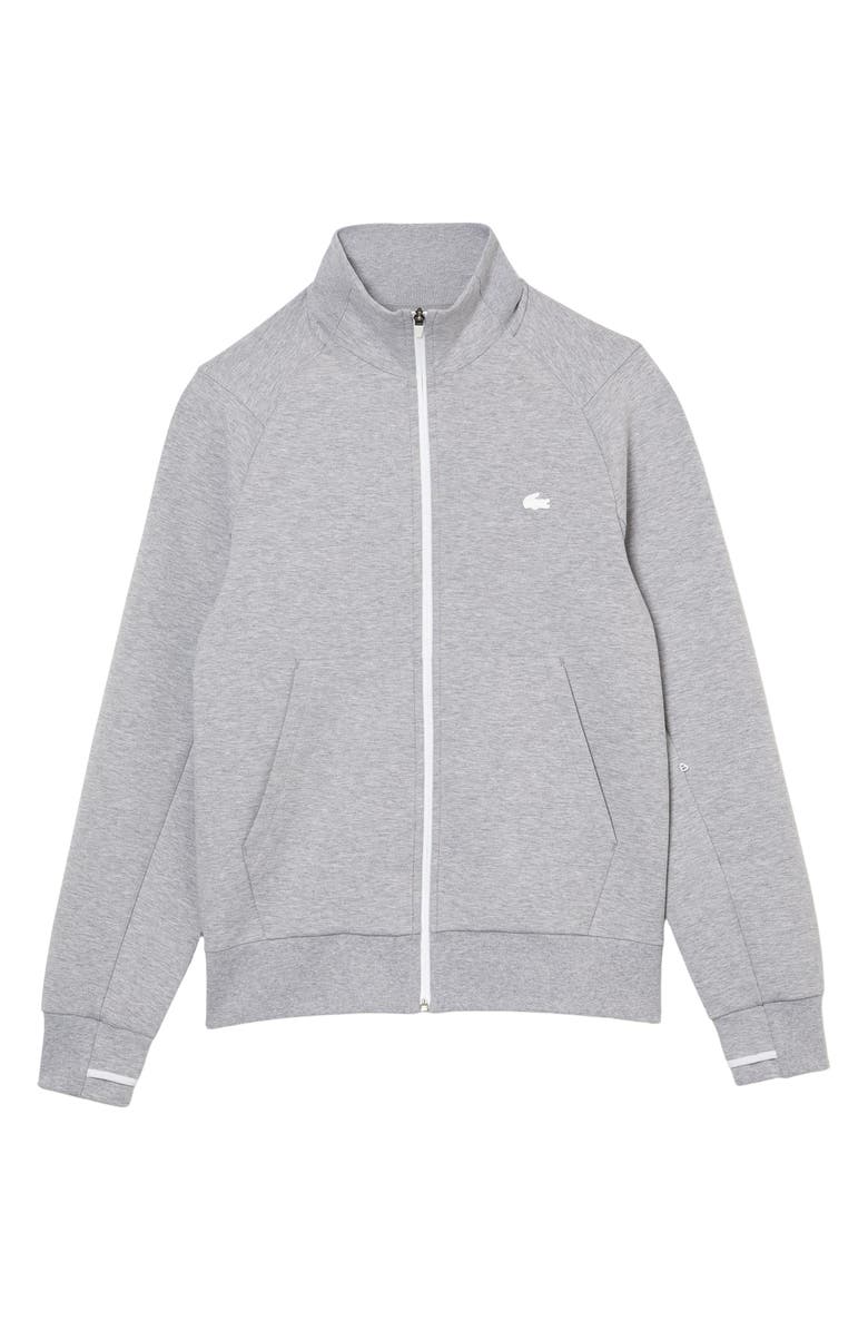 Lacoste Zip-Up Jacket, Alternate, color, Argent Chine