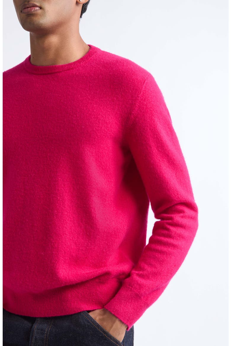 Men's Crewneck Cashmere Sweater, Alternate, color, MULBERRY