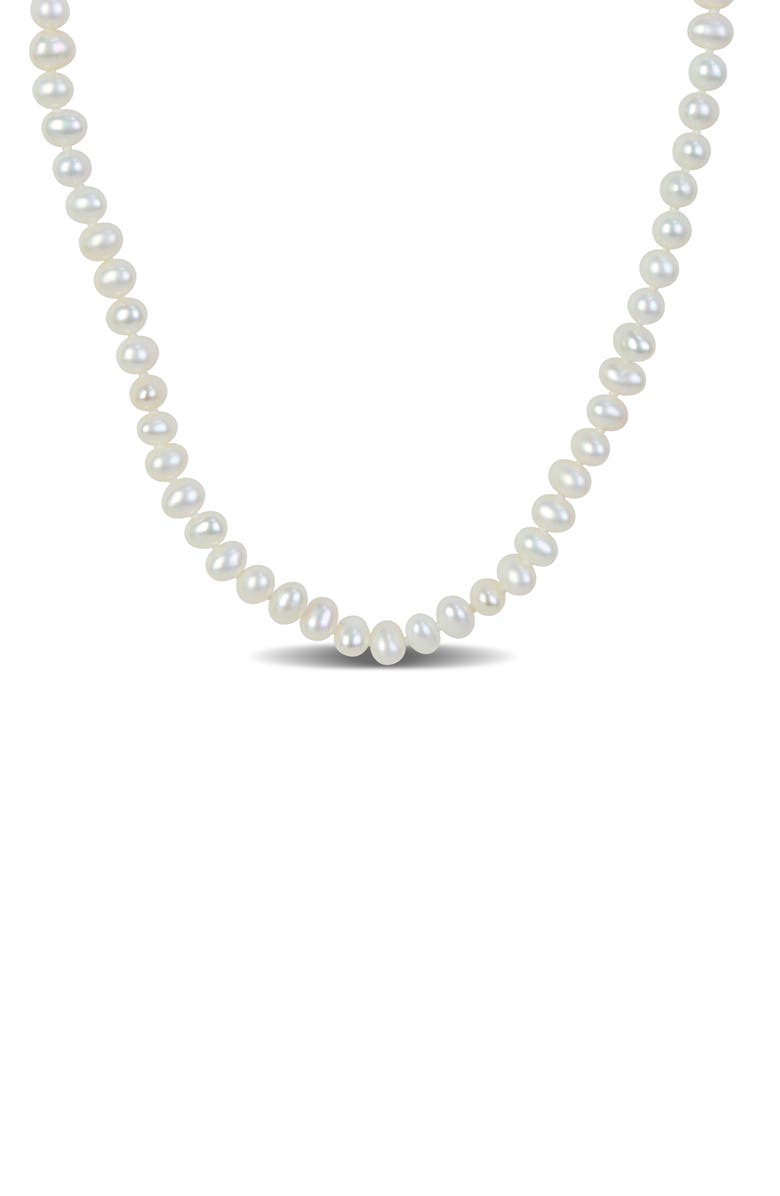 DELMAR 3-4mm Cultured Freshwater Pearl Necklace, Main, color, 