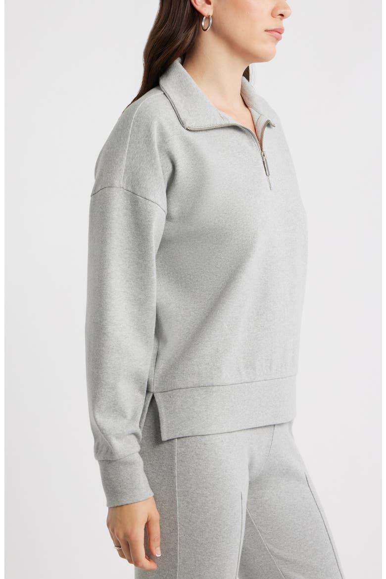 Half Zip Sweatshirt, Alternate, color, GREY HEATHER