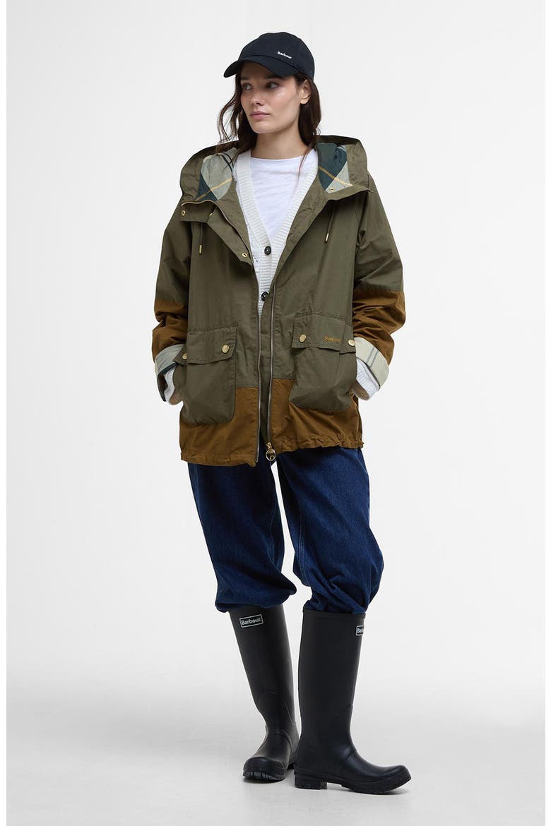 Barbour Hayley Colorblock Showerproof Hooded Jacket (Women