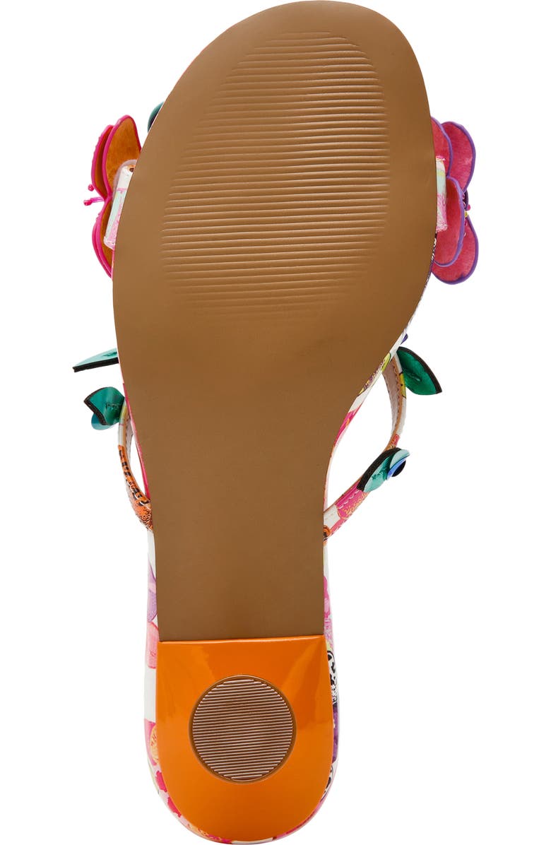 Betsey Johnson Beatriz Flower & Butterfly Sandal, Alternate, color, White Multi