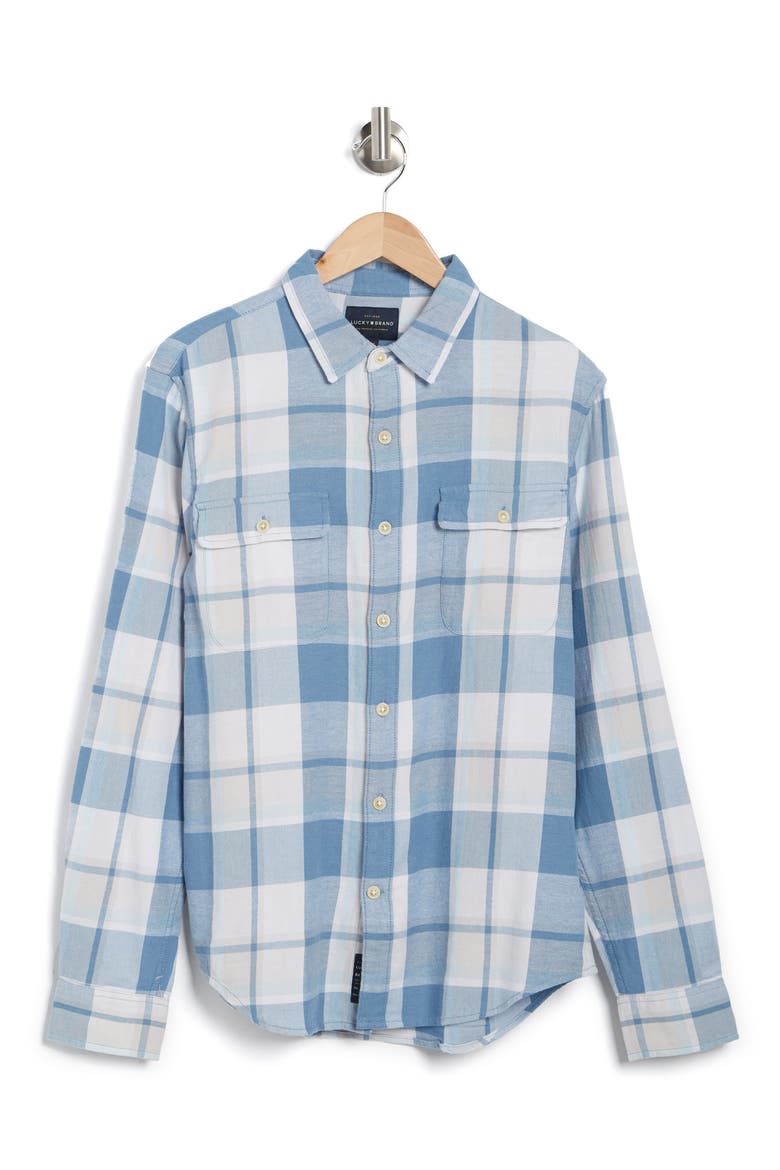 Humboldt Plaid Workwear Shirt, Alternate, color, BLUE/ WHITE